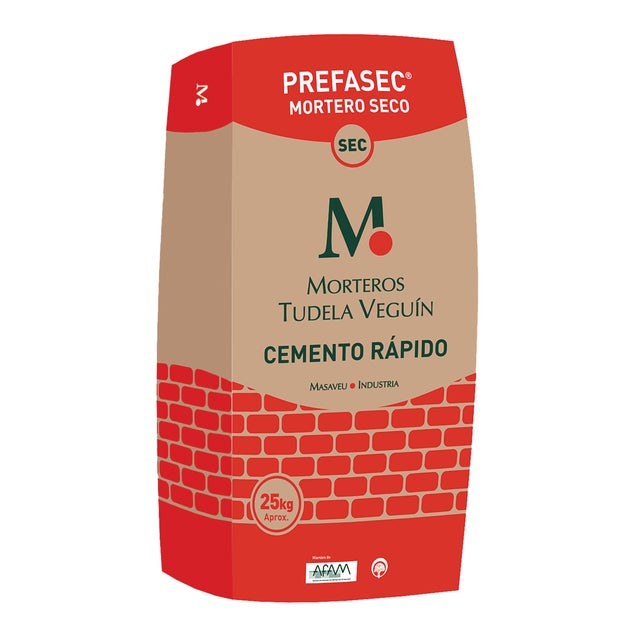 MORTERO RÁPIDO TUDELA VEGUIN PREFASEC 25 KG