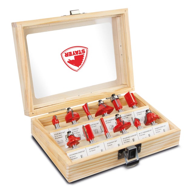 12 FRESAS MADERA MOLDURADO Ø6MM