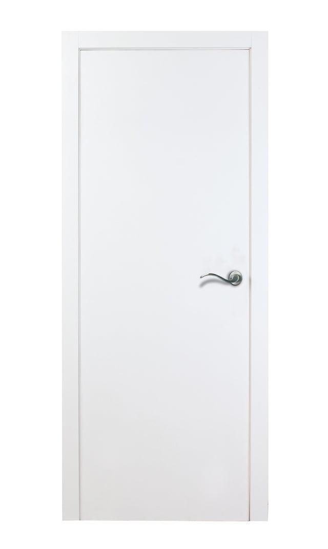 PUERTA ABATIBLE EN BLOCK MELAMINA BLANCA 92,5CM CIEGA DERECHA