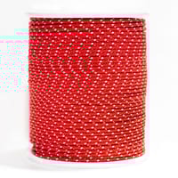 CUERDA POLIESTER TRENZADA CON ALMA 8MM. 1M ROJO CON PINTAS BLANCAS ROMBULL - 3