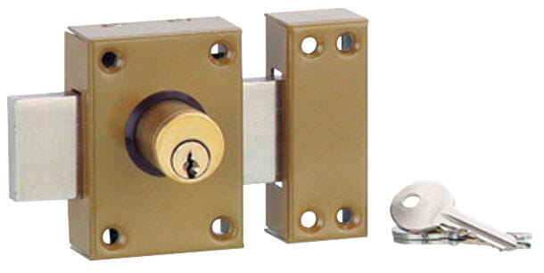 CERROJO DE SOBREPONER APERTURA DOBLE CILINDRO - 1