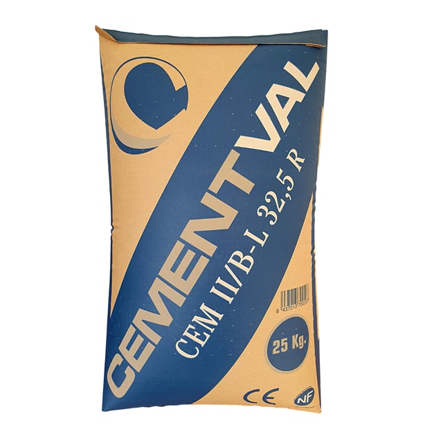 CEMENTO GRIS CEMENTVAL 32,5R 25 KG