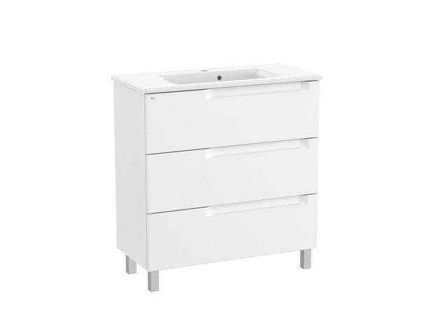MUEBLE DE BAÑO CON LAVABO ROCA BORNEO BLANCO 80.5X46CM