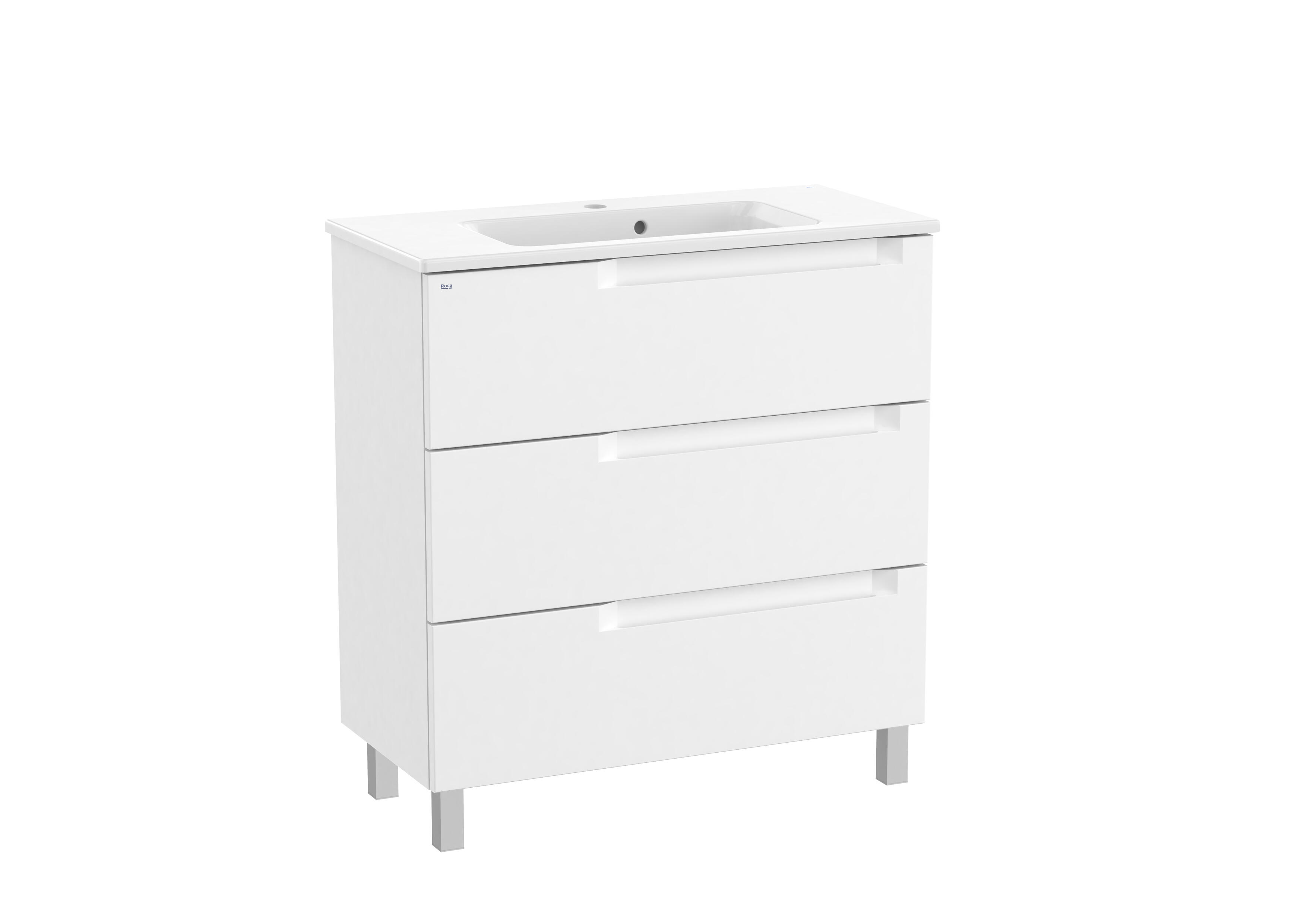 MUEBLE DE BAÑO CON LAVABO ROCA BORNEO BLANCO 80.5X46CM - 2