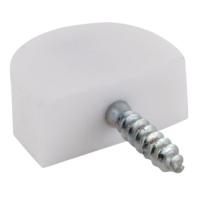 PORTAESTANTE SEMICIRCULAR DE ATORNILLAR 20 MM BLANCO. 100 UDS