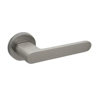 JUEGO MANIVELA CON ROSETA REDONDA NIQUEL SATINADO KHOR - 1