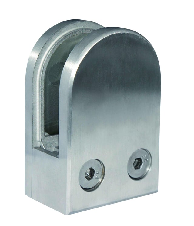 PACK 4 PINZAS CRISTAL A PARED ACERO INOXIDABLE