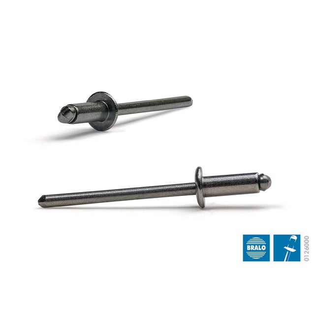 REMACHES ACERO INOXIDABLE A2 4 X 12  MM. BRALO. 30 UDS