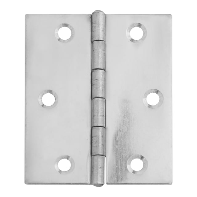 BISAGRA 60 X 50  MM. CON REMATE ACERO INOXIDABLE. 2 UDS