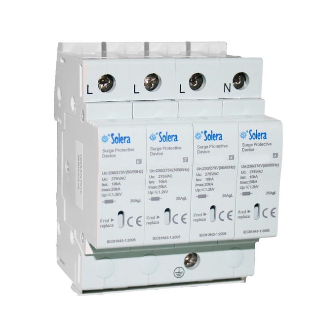 LIMITADOR SOBRETENSIÓN TRANSITORIO 3P+N  15KA - 1