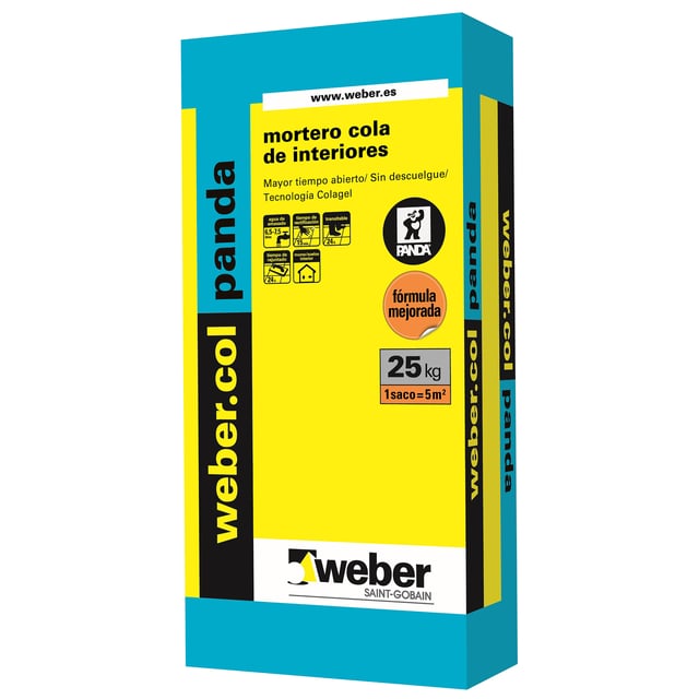 CEMENTO COLA PANDA WEBER 25KG GRIS