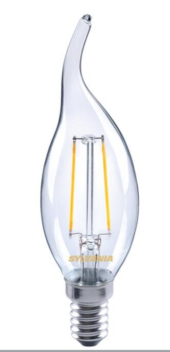 BOMBILLA LED VELA VIENTO FILAMENTO E14 2W LUZ CALIDA