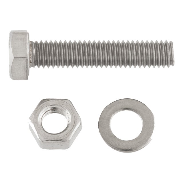 TORNILLOS MÉTRICO HEXAGONAL PARA METAL ACERO INOXIDABLE 6X20MM. 15UDS