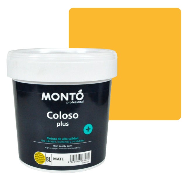 PINTURA PLASTICA MOSTAZA MATE 2,5L COLOSO
