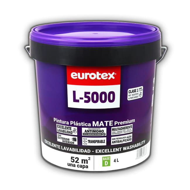 BASE PINTURA PLÁSTICA MATE L5000 4L TONOS MEDIOS - 1