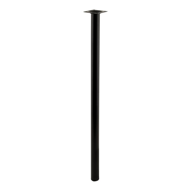 PATA MUEBLE ACERO REDONDA 700MM 30MM NEGRA.