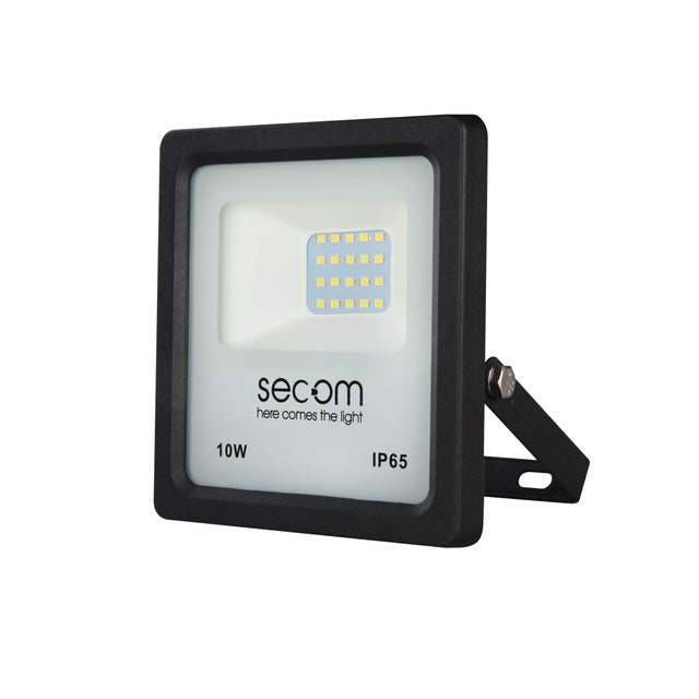 PROYECTOR LED 10W LUZ FRIA IP65 NEGRO SECOM