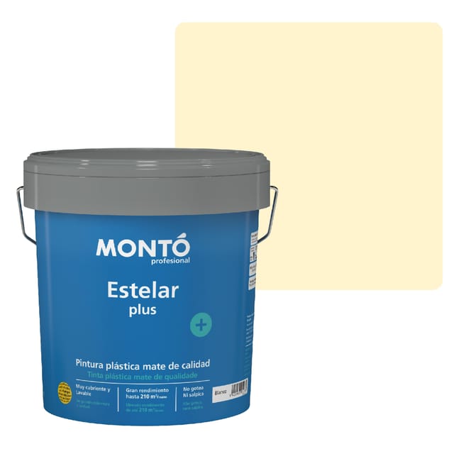 PINTURA PLASTICA VAINILLA MATE 4L ESTELAR - 1