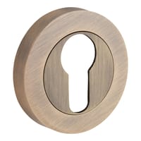 ESCUDO BOCALLAVE REDONDO LATON CUERO INGLES - 1