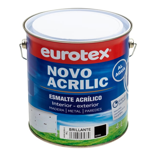 ESMALTE ACRÍLICO BRILLANTE NOVOACRILIC 4L NEGRO