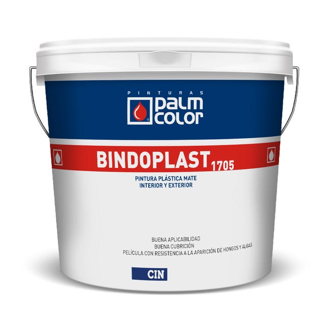 PINTURA PLASTICA BLANCA MATE 15L BINDOPLAST - 1
