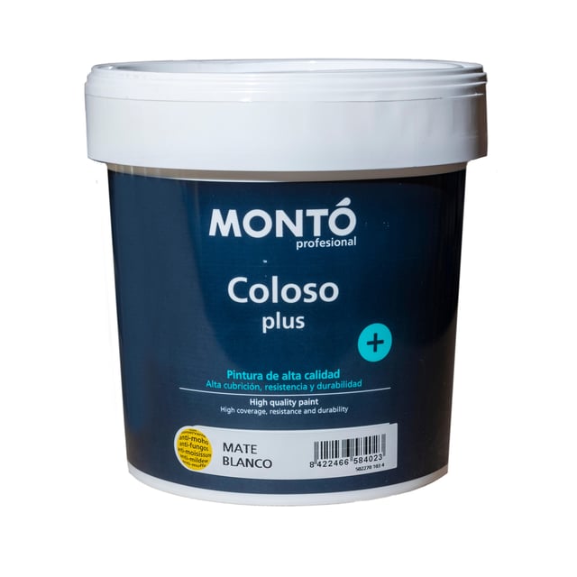 PINTURA PLASTICA BLANCA MATE 4L COLOSO