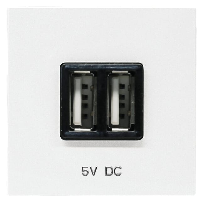 TOMA CARGADOR USB SERIE ZENIT BLANCO - 1