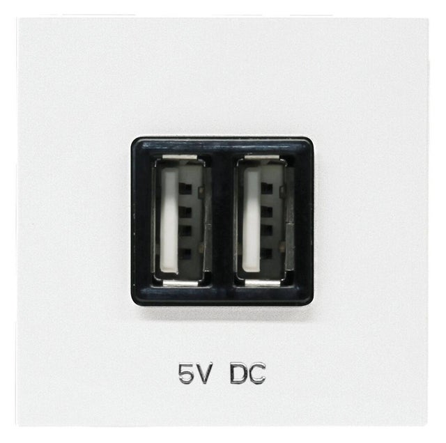 TOMA CARGADOR USB SERIE ZENIT BLANCO