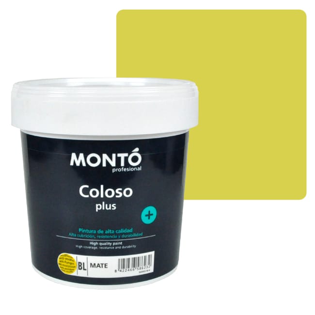 PINTURA PLASTICA PISTACHO MATE 2,5L COLOSO - 1