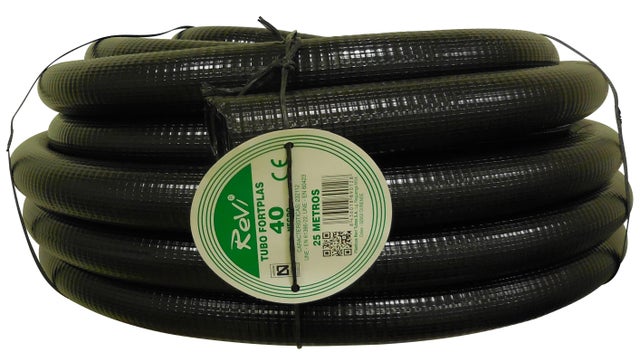 TUBO CORRUGADO REFORZADO NEGRO 40MM 25M