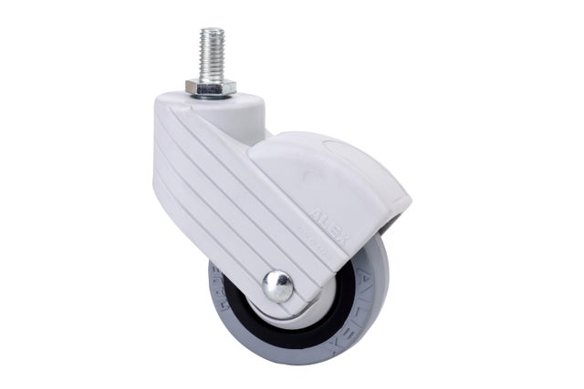 RUEDA EJE ESPIGA M 8 GOMA  50 MM. RUEDAS ALEX