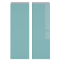 KIT 2 PUERTAS PARA MUEBLE DE COCINA ALICANTE AGUAMARINA BRILLO PET 70X68CM - 1