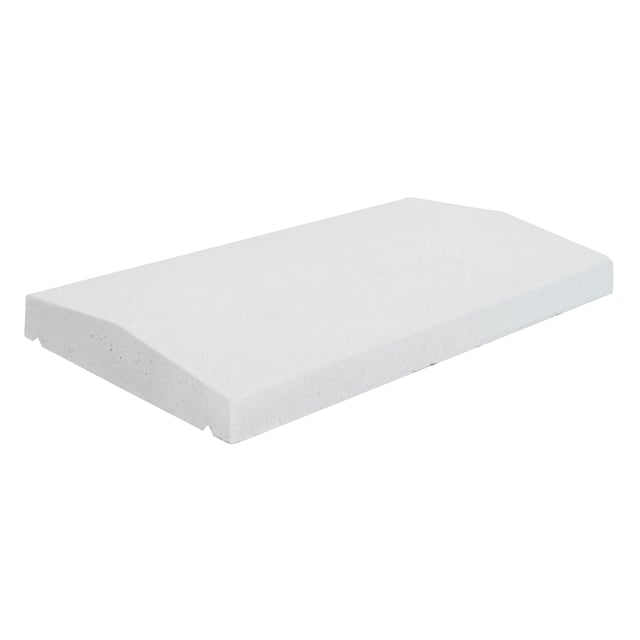 CUBREMUROS DOBLE PENDIENTE BLANCO 22X50 CM