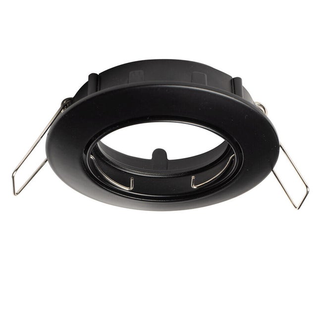 ARO DE EMPOTRAR CIRCULAR BASCULANTE GU10 NEGRO