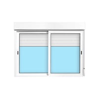 VENTANA ALUMINIO CORREDERA CON PERSIANA BLANCA 150X115CM - 1
