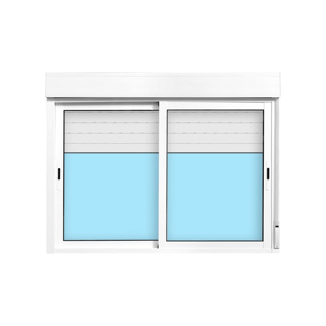 VENTANA ALUMINIO CORREDERA CON PERSIANA BLANCA 150X115CM - 1
