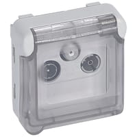 TOMA TV-SAT SERIE PLEXO COMPONIBLE GRIS IP55 - 1