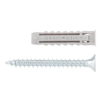 TACO NYLON DE EXPANSION  SX  5 X 25 MM CON TORNILLO FISCHER.  25 UDS - 1