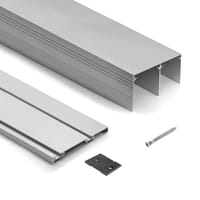 KIT GUIA SUPERIOR E INFERIOR PLATA MATE FRENO 200 CM - 1