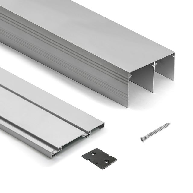 KIT GUIA SUPERIOR E INFERIOR PLATA MATE FRENO 200 CM