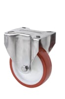 RUEDA FIJA POLIURETANO ACERO INOXIDABLE 80 MM. RUEDAS ALEX - 1