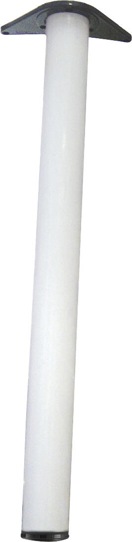 PATA MUEBLE ACERO REDONDA CON NIVELADOR 710MM 60MM BLANCA.