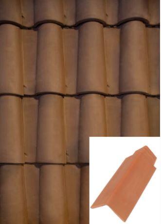 REMATE ANGULAR PARA TEJA CERÁMICA MIXTA MARRÓN - 1