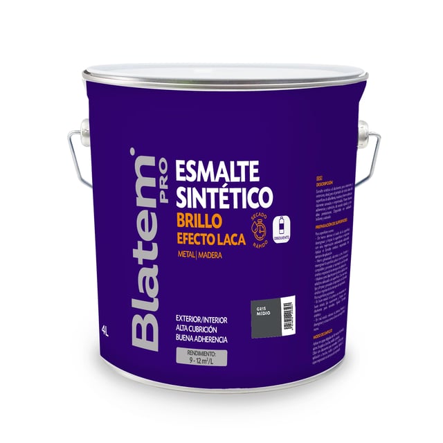 ESMALTE SINTETICO BRILLANTES 4L GRIS MEDIO