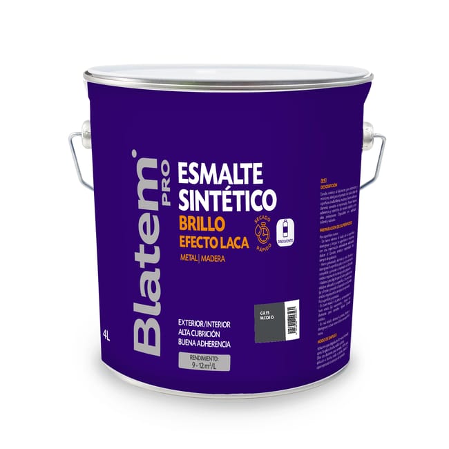 ESMALTE SINTETICO BRILLANTES 4L GRIS MEDIO - 1