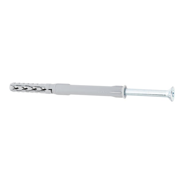 TACO LARGO DE EXPANSIÓN DIÁMETRO 8MM LONGITUD 60MM CON TORNILLO FISCHER 50UDS