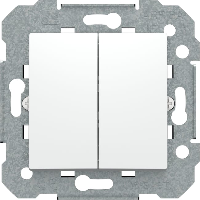 CONMUTADOR DOBLE SERIE VIVA BLANCO - 1