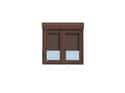 VENTANA PVC OSCILOBATIENTE  CON PERSIANA NOGAL 120X138CM - 1