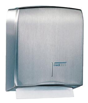 DISPENSADOR PAPEL DE ACERO INOXIDABLE MEDICLINICS - 1