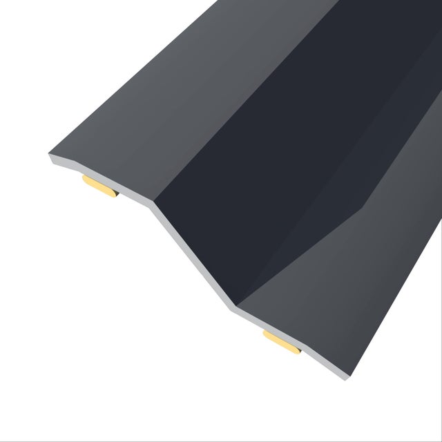 PERFIL TRANSICIÓN SUELO DESNIVEL ADHESIVO ACERO NEGRO 83CM